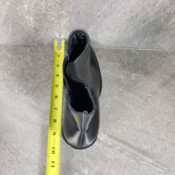 Matisse Mesmerize Chunky Heel Boots Women's 7.5 Black Snake Leather Elastic Gore - Picture 10 of 11